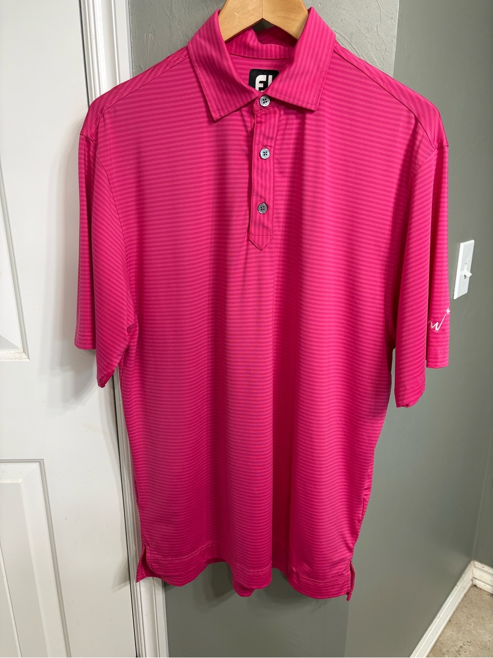 FootJoy Men's Polo in Bright Fuchsia